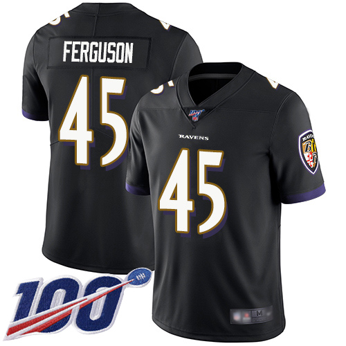Baltimore Ravens Limited Black Men Jaylon Ferguson Alternate Jersey NFL Football #45 100th Season Vapor Untouchable